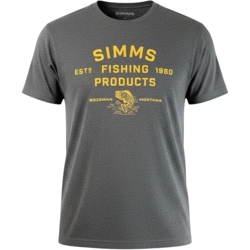 Simms Fishing Products T Shirt Mens Medium Gray Graphic Bozeman Montana Tee